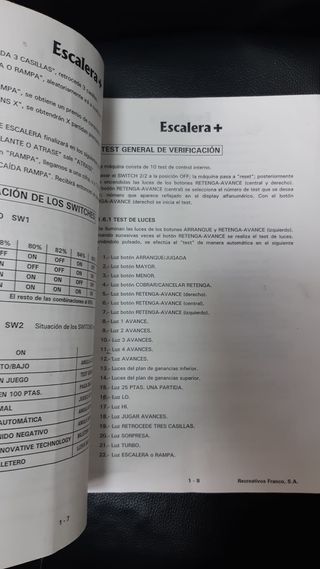 Manual Técnico Tragaperras Escalera