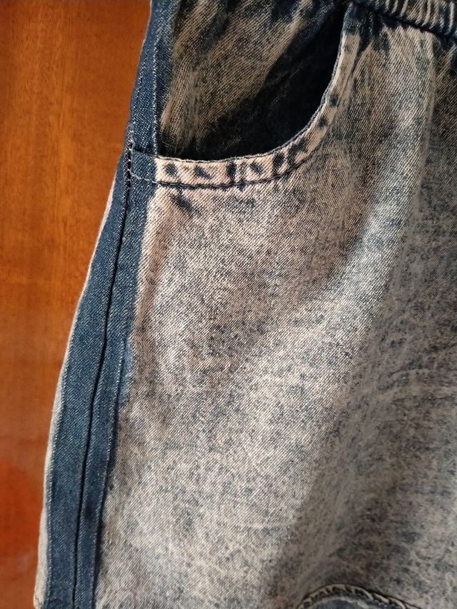 Mono vaquero corto azul