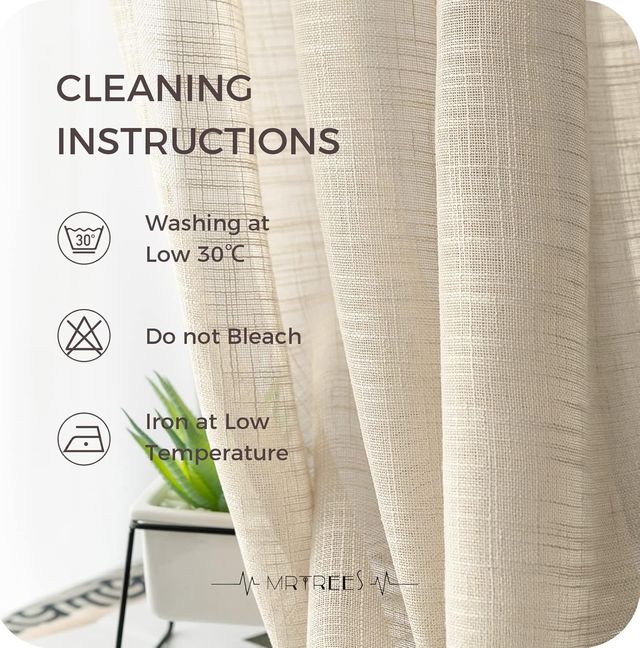 X - Pack 2 Cortinas beige translúcidas 225x140