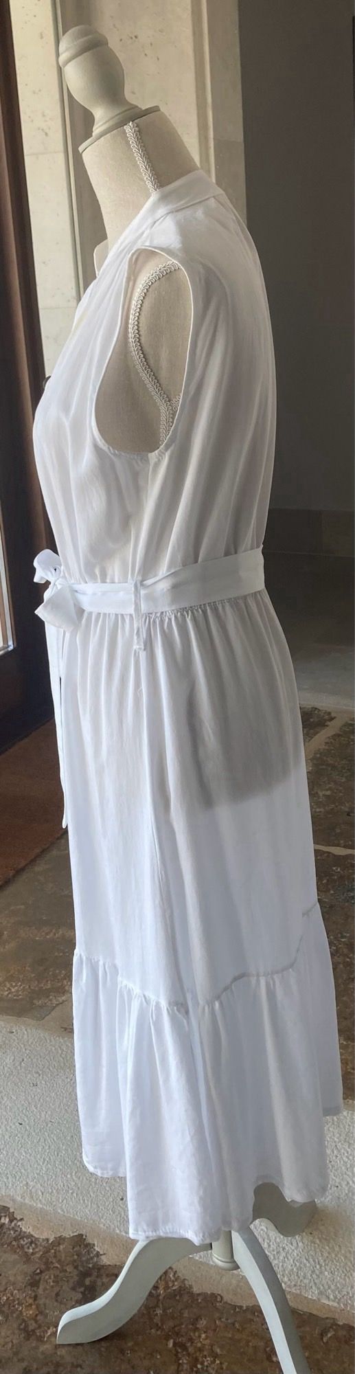Vestido blanco midi - algodón