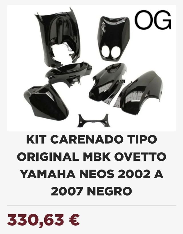 Carenado Yamaha Neos - Negro