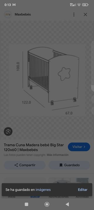Cuna Trama Big Star Gris