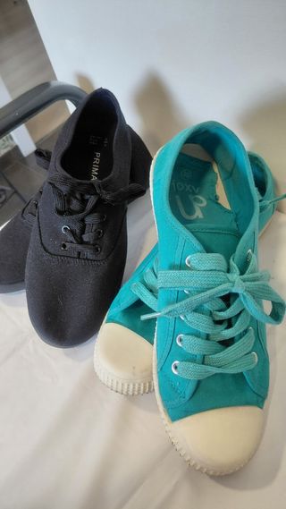 Bambas negras y verdes