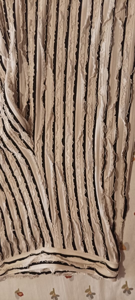 Pantalones anchos Zara | Rayas beige-negro