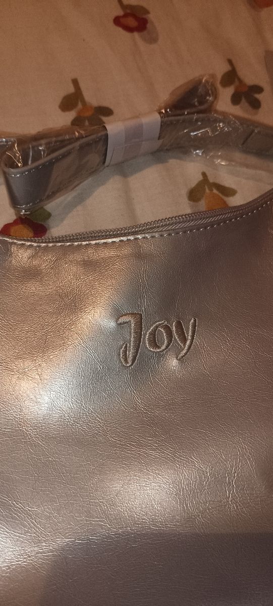 Bolso bandolera plateado Joy