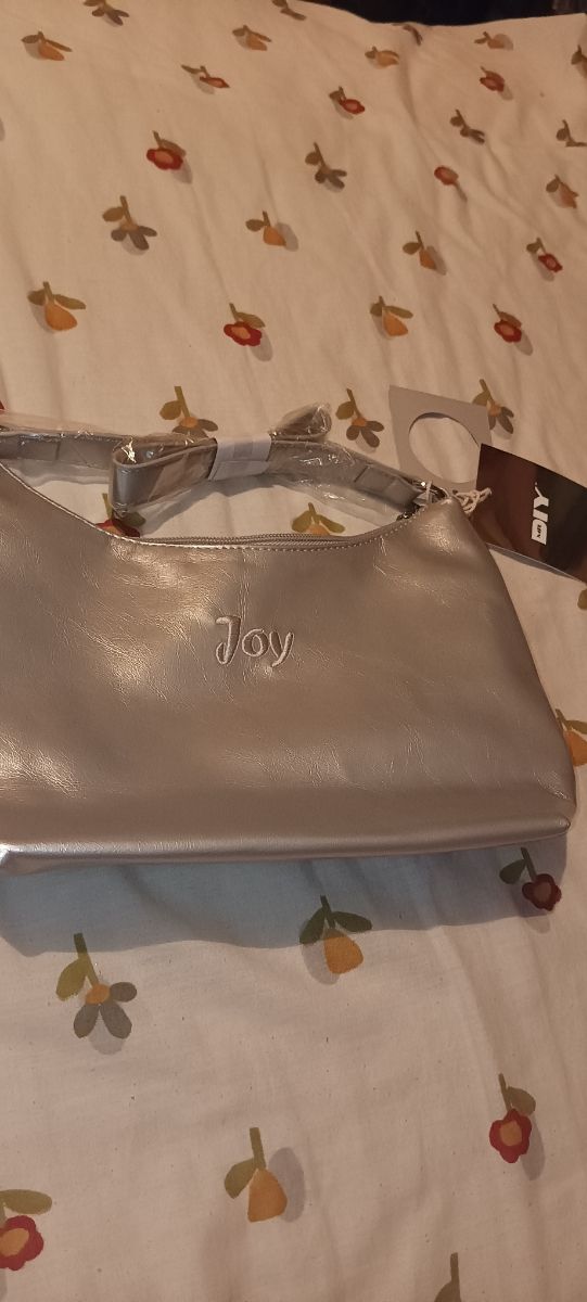 Bolso bandolera plateado Joy