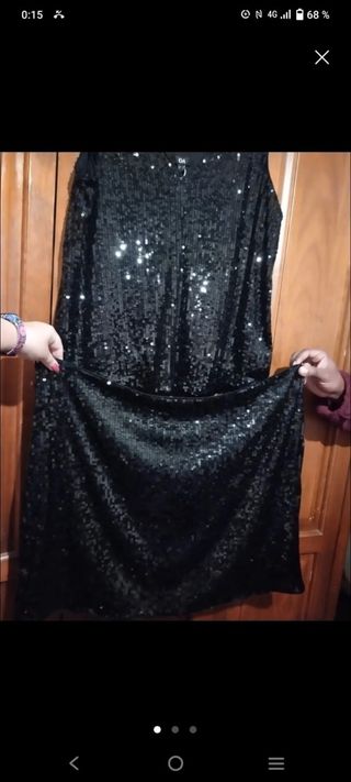Vestido negro lentejuelas