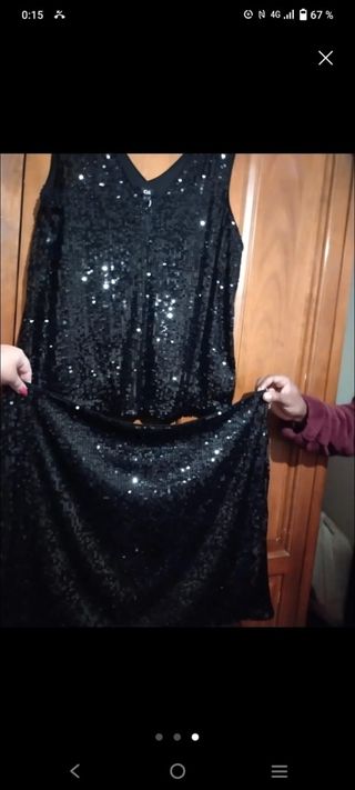 Vestido negro lentejuelas