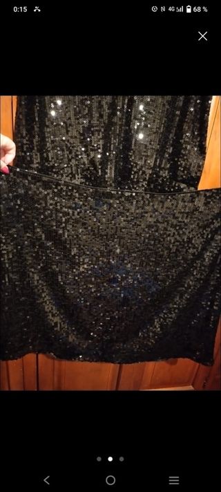 Vestido negro lentejuelas