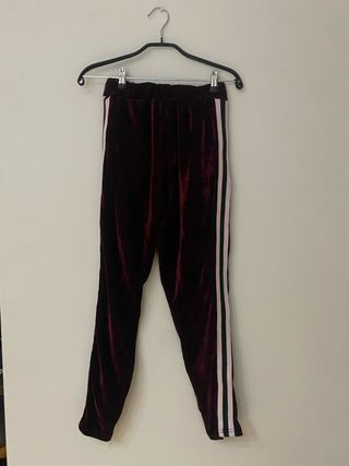 Pantalones terciopelo - granate, blanco
