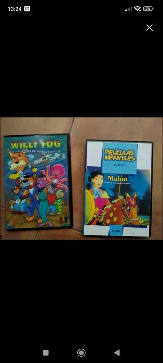 DVDs infantiles: Willy Fog & Mulan