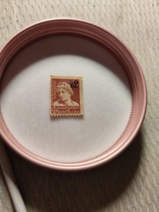 Sello antiguo Barcelona 50cts