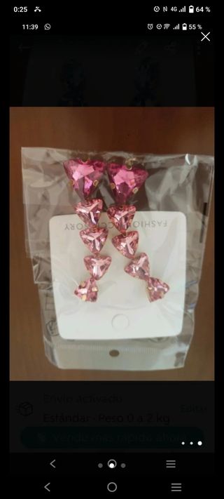 Pendientes rosa | Joyas nuevas