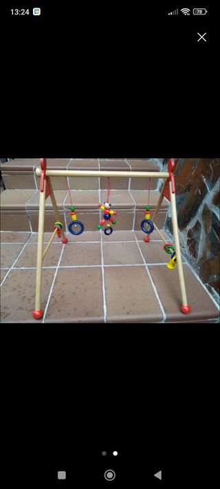 Gimnasio bebe madera