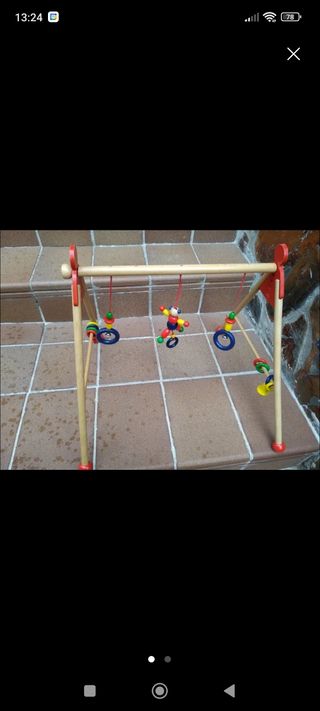 Gimnasio bebe madera