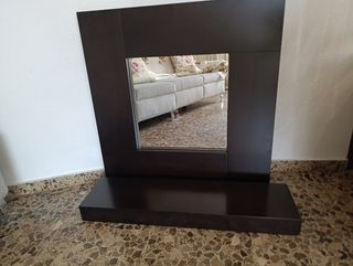Espejo tocador madera marrón