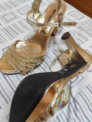 Sandalias mujer doradas - NUEVAS