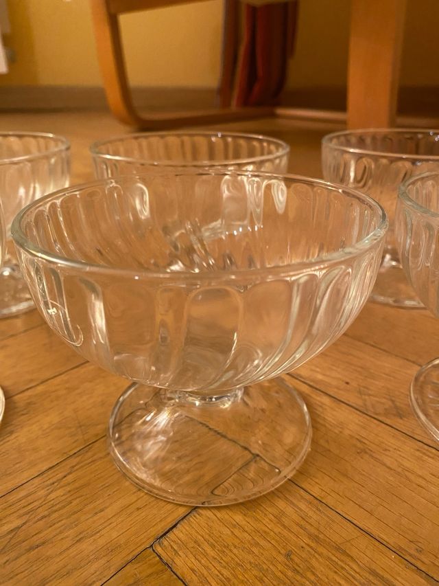 6 Copas de postre - Cristal