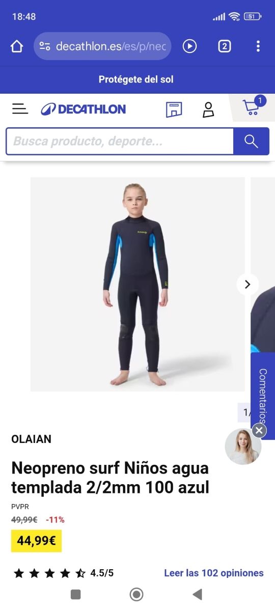 Traje neopreno niño Olaian