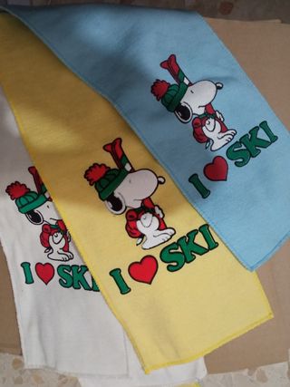 3 Bufandas Snoopy Vintage