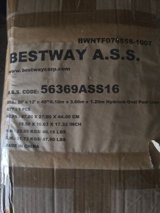 Liner piscina Bestway 610x360x120