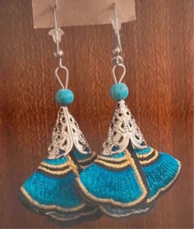 Orecchini etnici turchese
