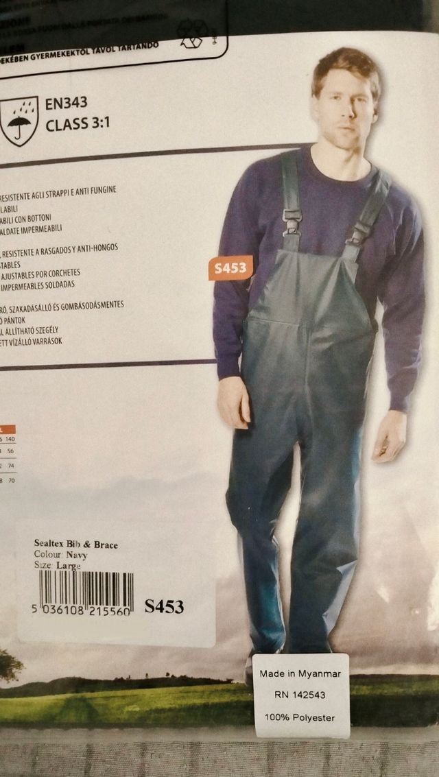 Salopette impermeabile Sealtex S453 blu