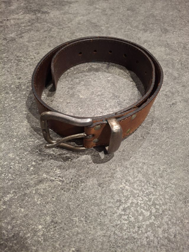 Cinto Couro Castanho Escuro