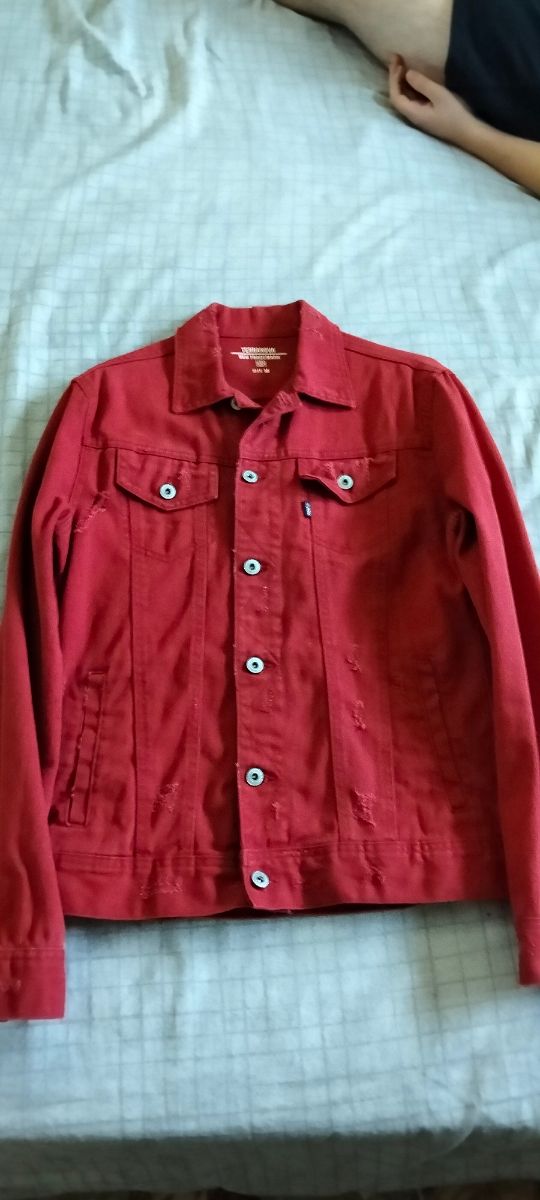 Giacca Jeans Rossa Terranova