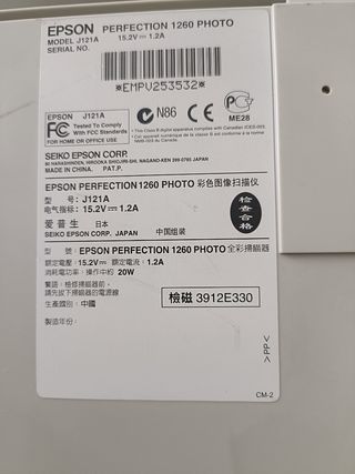 Scanner Epson Perfection 1260 con lettore di carrello