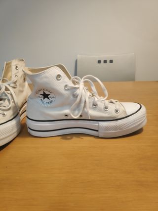Converse plataforma blancas all stars chuck taylor