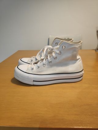 Converse plataforma blancas all stars chuck taylor