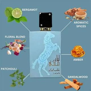 Perfume Lattafa Lail Maleki, azul