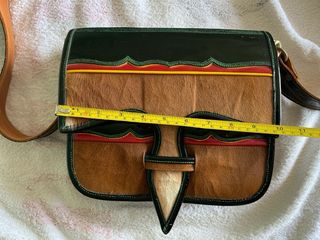 Borsa vera pelle vintage fatta artigianalmente.