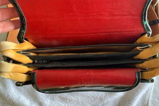 Borsa vera pelle vintage fatta artigianalmente.