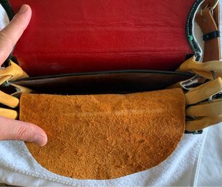 Borsa vera pelle vintage fatta artigianalmente.