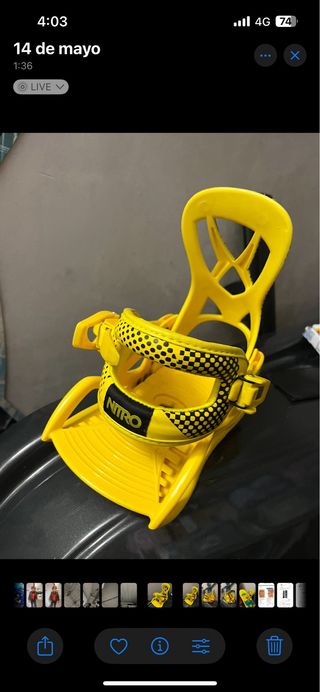 Fijaciones Nitro snowboard 
(hasta num.31/32 )