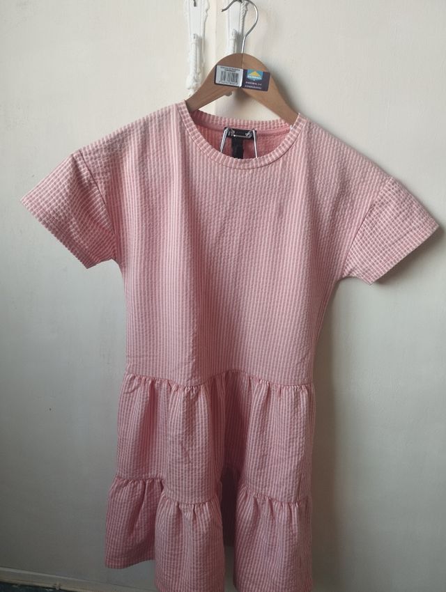 Vestido niña rayas naranjado