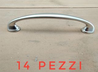 14x Maniglia moderna 8/941 maniglietta nichel sati