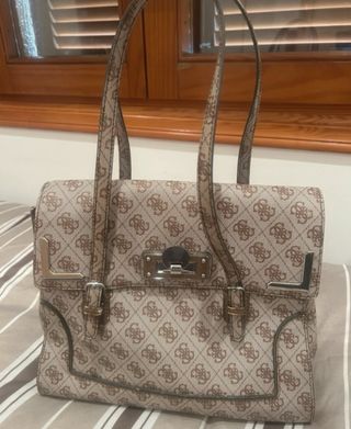 Bolso Guess beige y marrón
