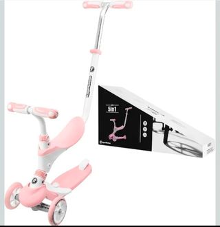 Patinete 5 en 1 infantil rosa