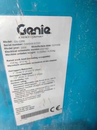 Plataforma elevadora Genie GS-3268RT