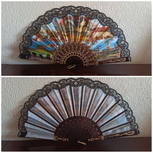 Lote 3 abanicos vintage años 70