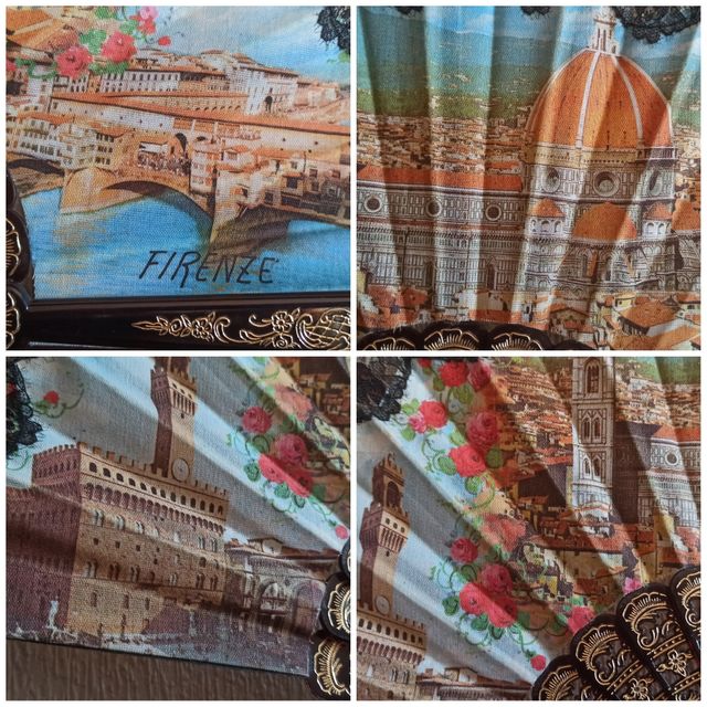 Lote 3 abanicos vintage años 70