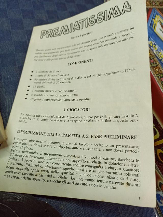 Premiatissima Gioco Anni '80 Editrice Giochi