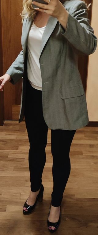 Blazer Stefanel gessato grigio, Made in Italy 🇮🇹