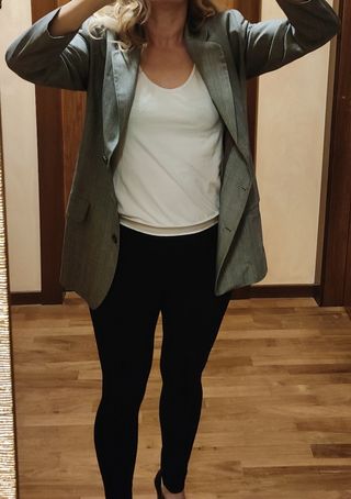 Blazer Stefanel gessato grigio, Made in Italy 🇮🇹