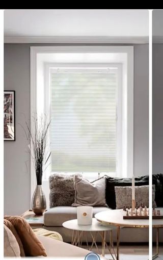 Plissè bianca - Tenda a pacchetto Senza trapano.