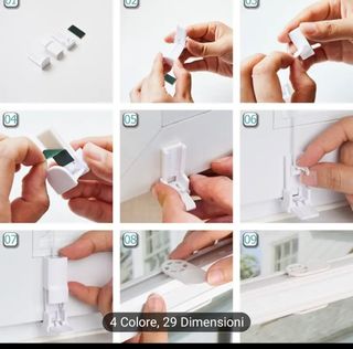 Plissè bianca - Tenda a pacchetto Senza trapano.