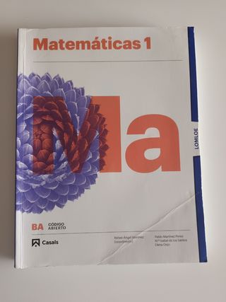 Libro Matemáticas 1°Bachillerato